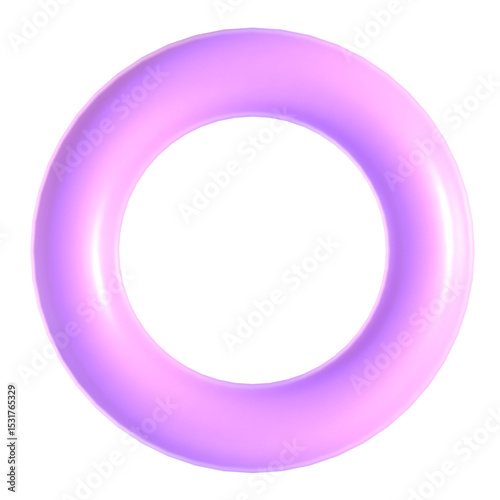 Abstract Element Purple Green 3d icon illustration
