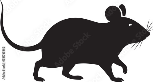 Rodent Silhouette Graphic in Clean Vector Style