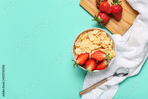 Healthy breakfast corn flak...