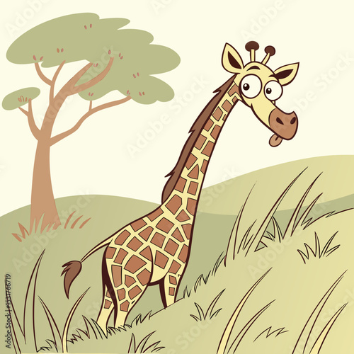 giraffe in the park