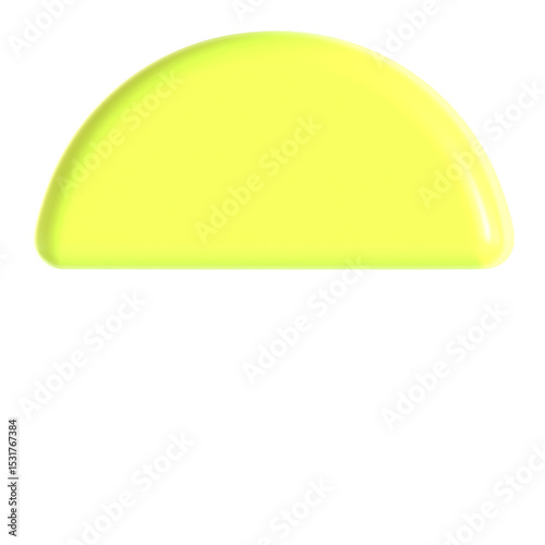 Abstract Element Purple Green 3d icon illustration