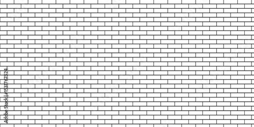 Vector empty stucco masonry pavement floor and wall limestone brickwork concrete texture. Urban white, black line cement rough row wallpaper abstract background.	