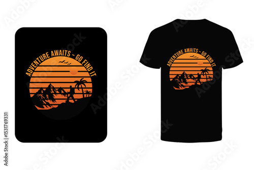 Hiking t-shirt Vector best hiking t shirt design