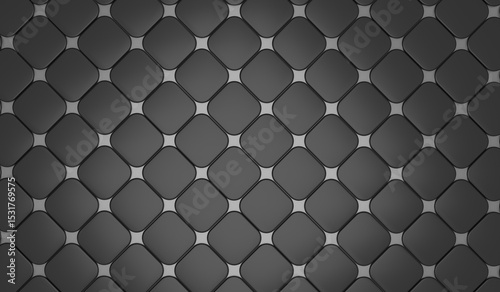 Rounded Square Texture, Simple Abstract Background, Geometric, 3D Illustration