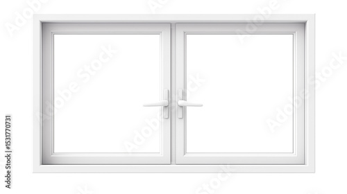 White double-hung window frame design element for home renovation projects