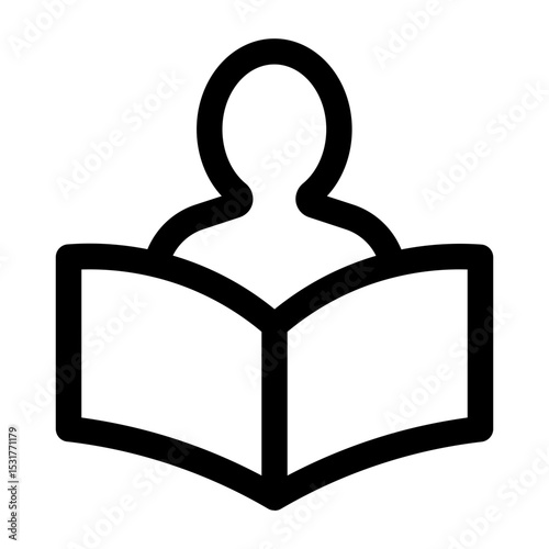 Person Reading a Book Icon