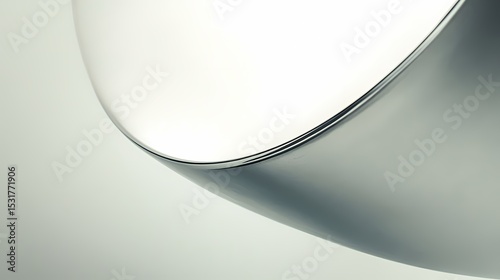 digital technology abstract silver curve poster background