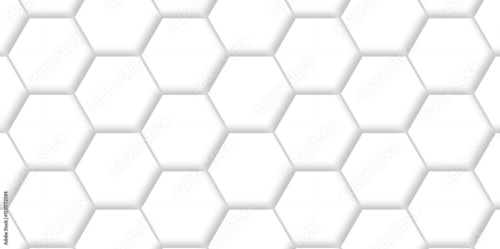 Abstract minimal white lines Hexagonal structure futuristic white wallpaper background Embossed Hexagon , honeycomb white mosaic cell web ,light and shadow texture design. Abstract minimal white lines Hexagonal structure futuristic white wallpaper background Embossed Hexagon , honeycomb white mosaic cell web ,light and shadow texture design.
