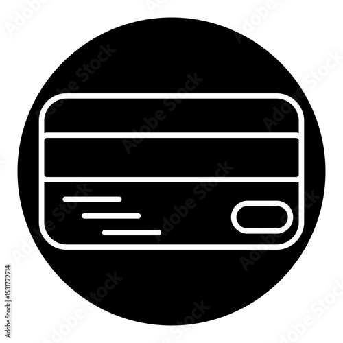 Solid black debit card with rounded corners