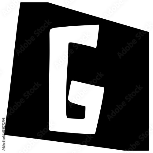 hand drawn vector typography of G