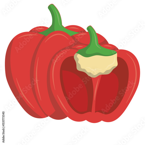 Bell Pepper Flat Illustration