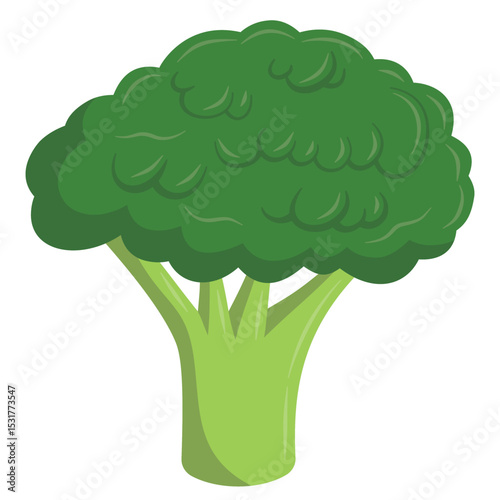 Broccoli Flat Illustration