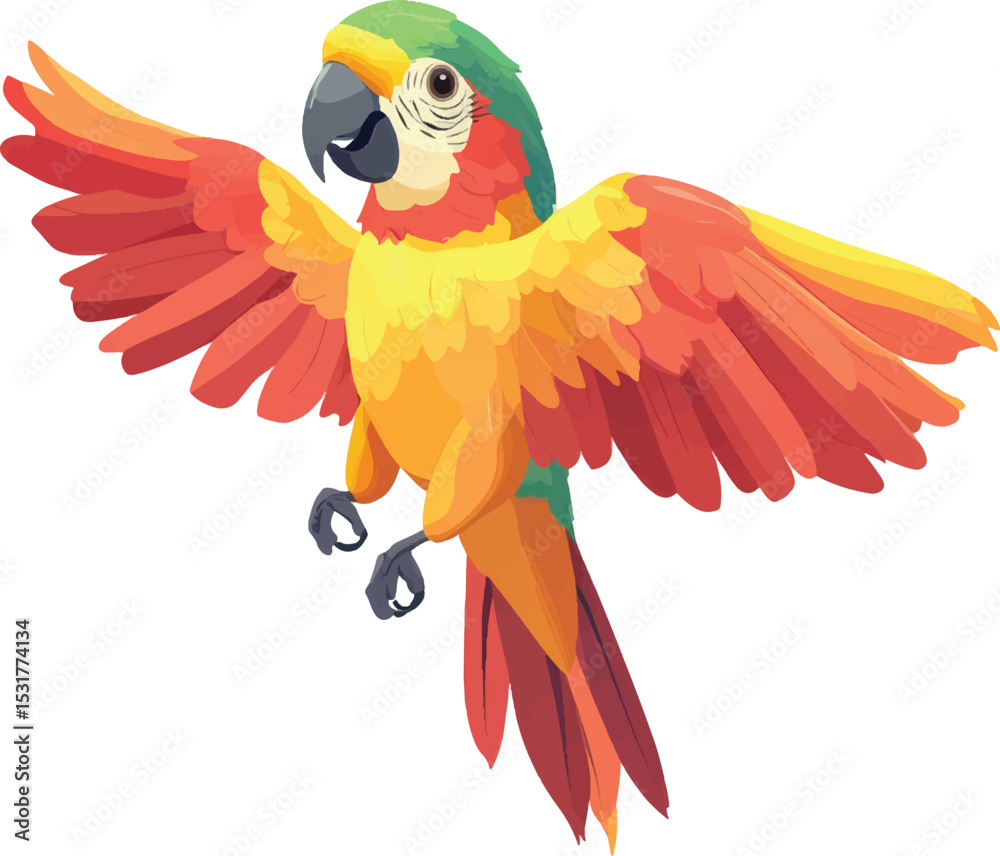 Obraz premium Macaw Parrot, vector illustration