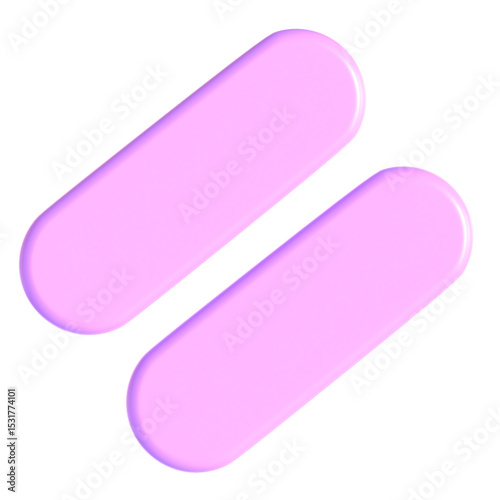 Abstract Element Purple Green 3d icon illustration