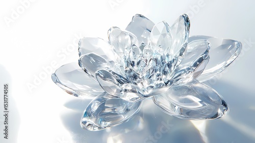 White crystal flower poster background