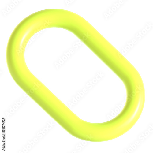 Abstract Element Purple Green 3d icon illustration