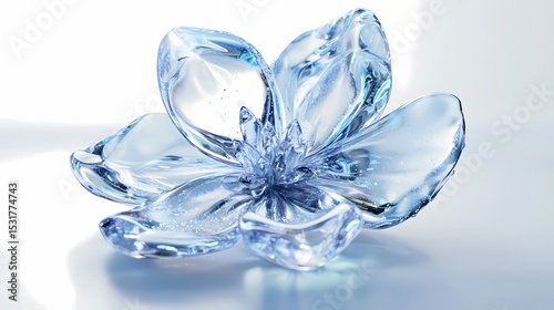 White crystal flower poster background