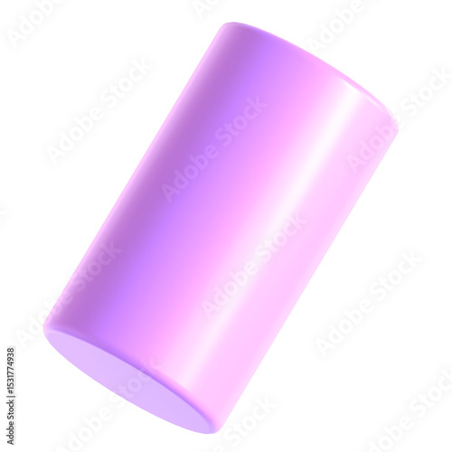 Abstract Element Purple Green 3d icon illustration