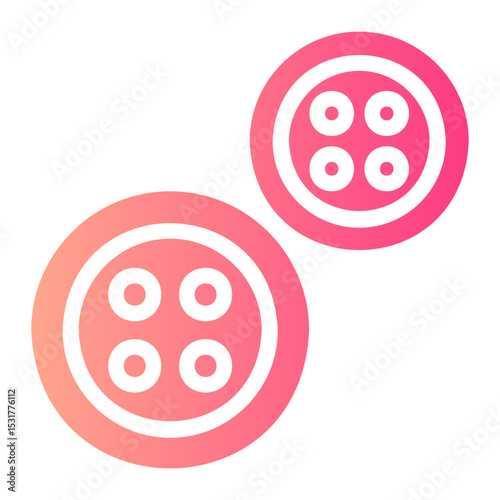 sewing buttons Gradient icon