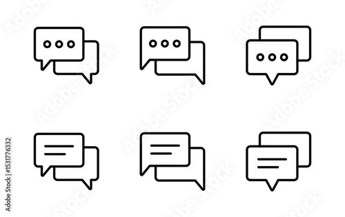 Speech bubble icon. chat symbol vector	