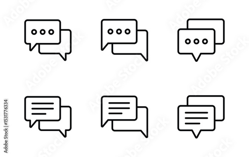 Speech bubble icon. chat symbol vector	