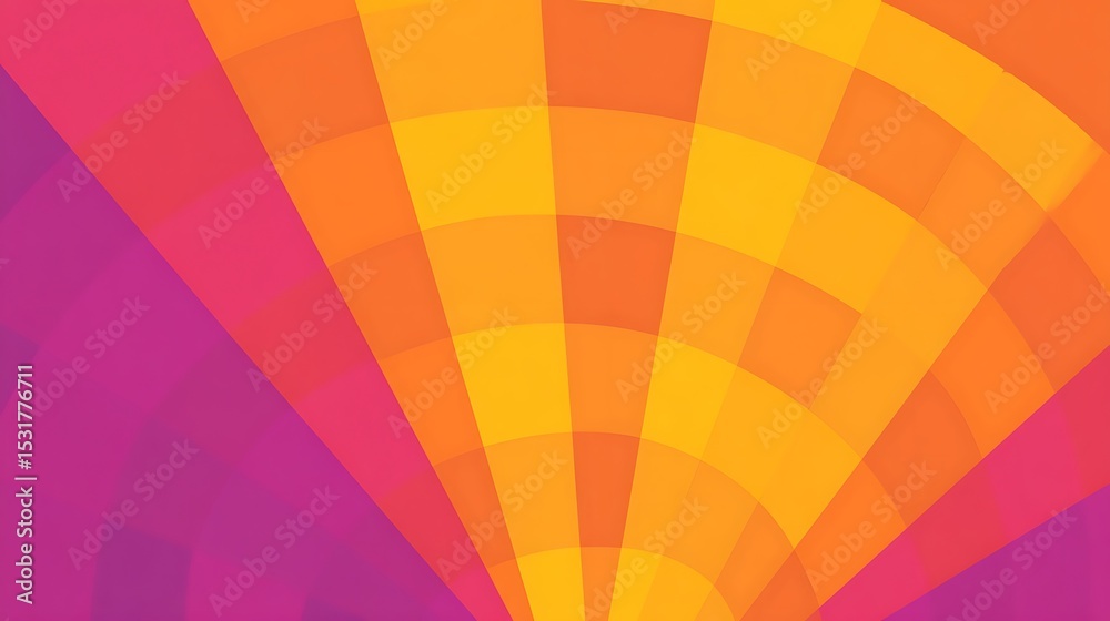 Fototapeta premium Abstract warm color palette with shapes