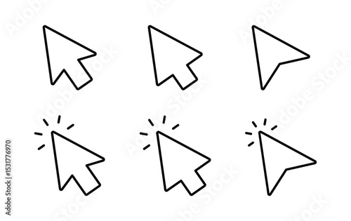 Cursor Click icon vector, pointer arrow icon
