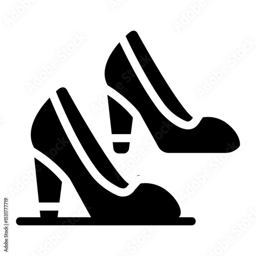 high Heels Solid icon