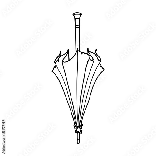 closed umbrella vector illustration