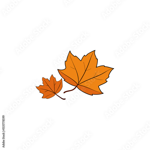 realistic fallen autumn leaves on white background.svg