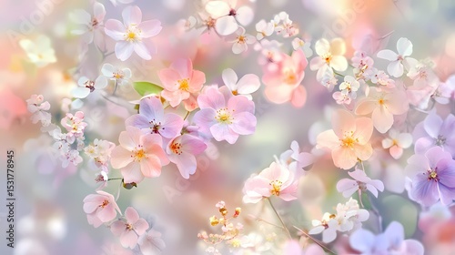 watercolor flowers border poster background