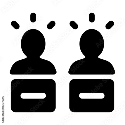 Two Figures Sharing Ideas