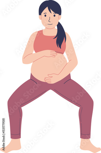 Pregnant Woman in Yoga Pose