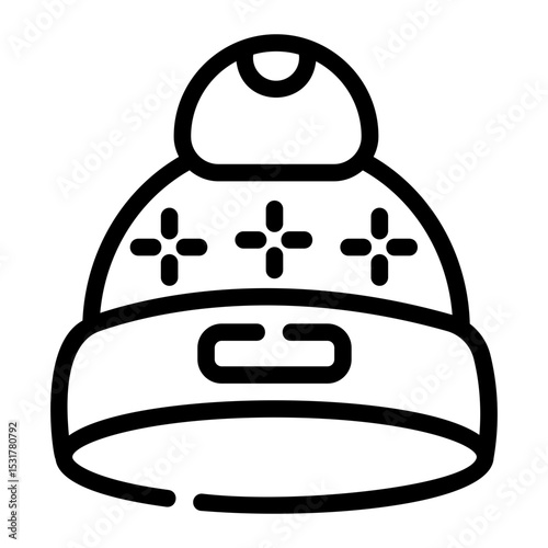 beanie hat Line Icon