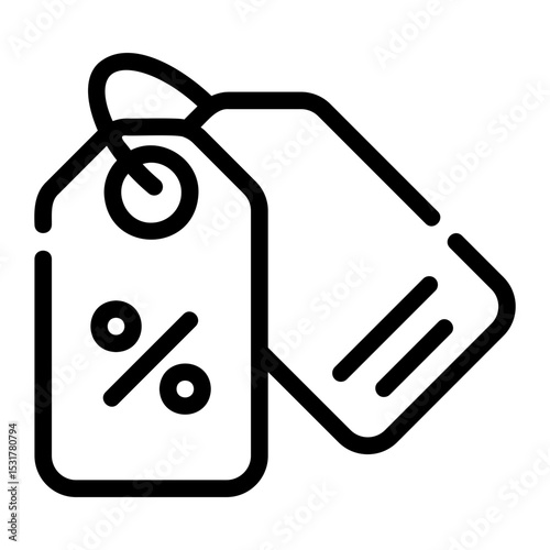 discount tag Line Icon