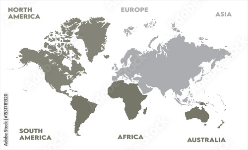 Abstract map-05, modern world map graphic, Countries Silhouettes Stock Illustrations, Vectors