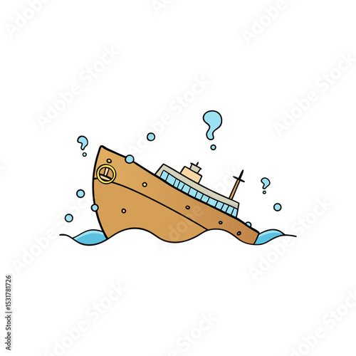 realistic vintage shipwreck underwater scene 