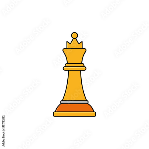 single chess king piece on white background  strat