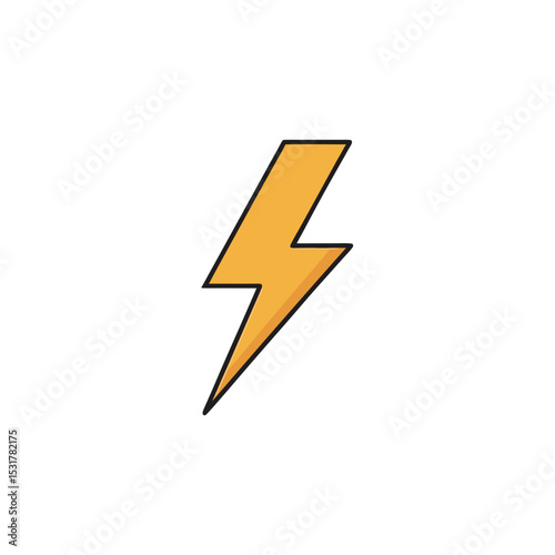 single lightning bolt icon on white background Free Download single lightning bolt icon on white background - GFXLoad