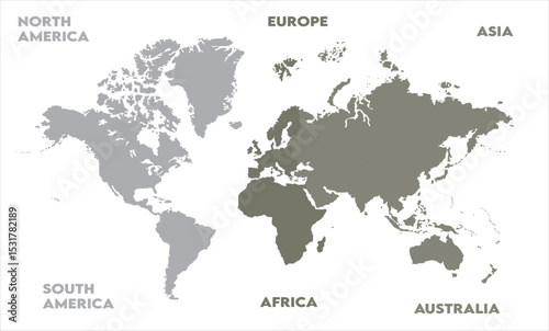 Abstract map-15, modern world map graphic, Countries Silhouettes Stock Illustrations, Vectors