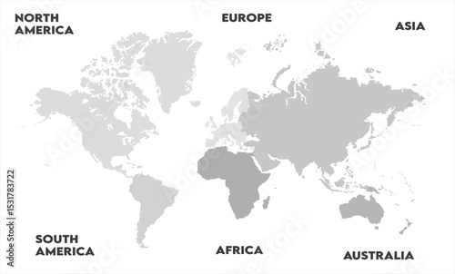 Country borders map-12, modern world map graphic, Countries Silhouettes Stock Illustrations, Vectors