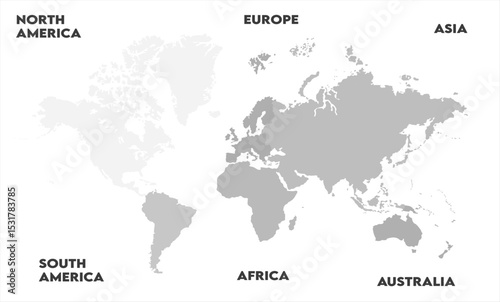 Country borders map-13, modern world map graphic, Countries Silhouettes Stock Illustrations, Vectors