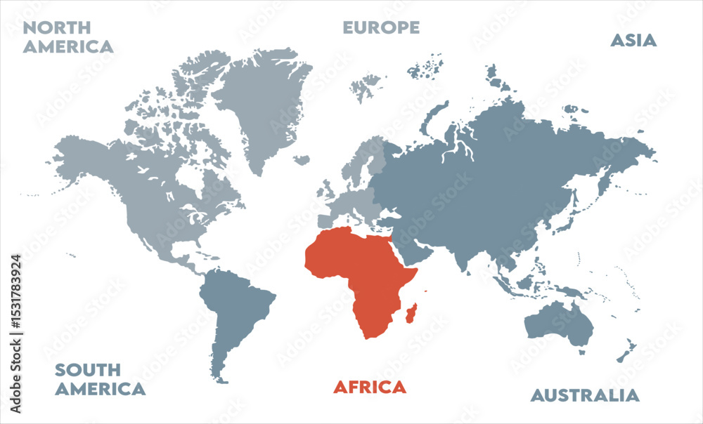 Naklejka premium Economic map-04, modern world map graphic, Countries Silhouettes Stock Illustrations, Vectors