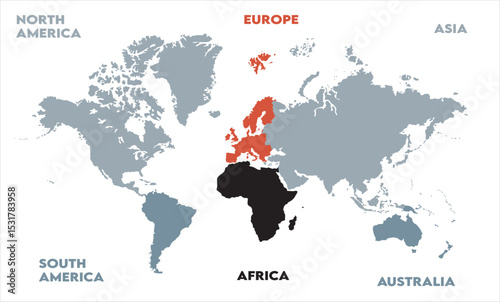 Economic map-06, modern world map graphic, Countries Silhouettes Stock Illustrations, Vectors