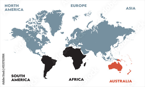 Economic map-07, modern world map graphic, Countries Silhouettes Stock Illustrations, Vectors