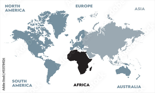 Economic map-13, modern world map graphic, Countries Silhouettes Stock Illustrations, Vectors
