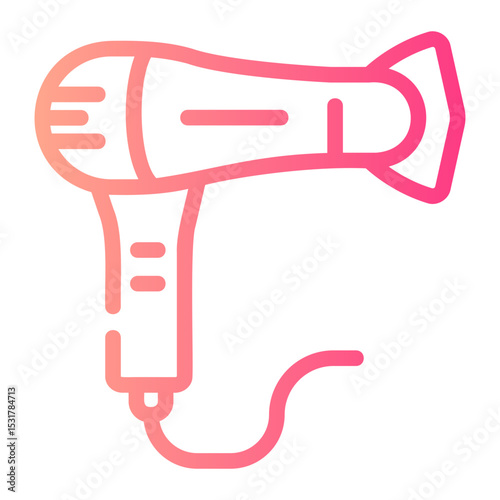 hair dryer Line Gradient Icon