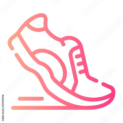 sport shoes Line Gradient Icon