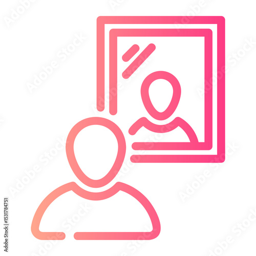 style mirror Line Gradient Icon