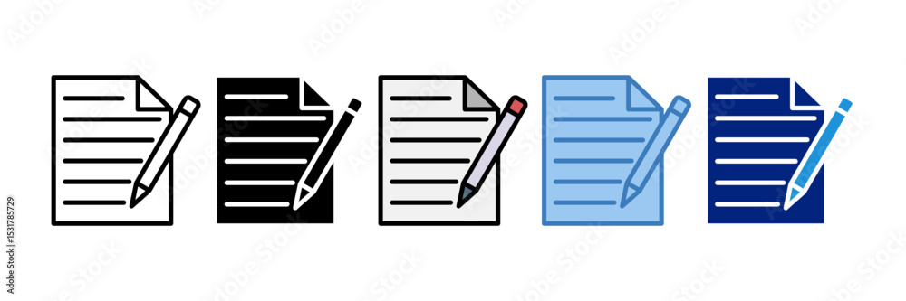 Fototapeta premium Pen And Paper Icon Element For Design